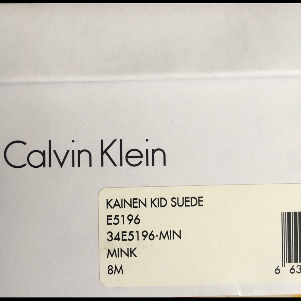 Calvin Klein Tan, Kid Suede, Snake Print Platform, Peep-toe, High Heels size 8 - Picture 8 of 10